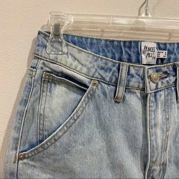 Princess Polly Straight Leg High Rise Blue Jeans Size 2 - Picture 2 of 7